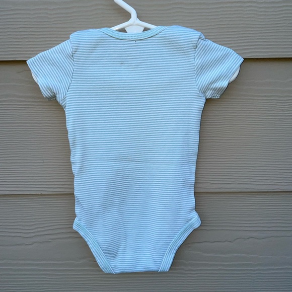 ** 2 for $20**Carter’s green stripe Little and Bright onesie. 6 month - Picture 2 of 8